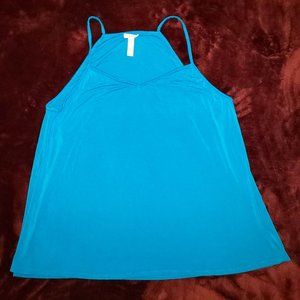 XL Soma blue cami Cool Nights w built-in shelf bra